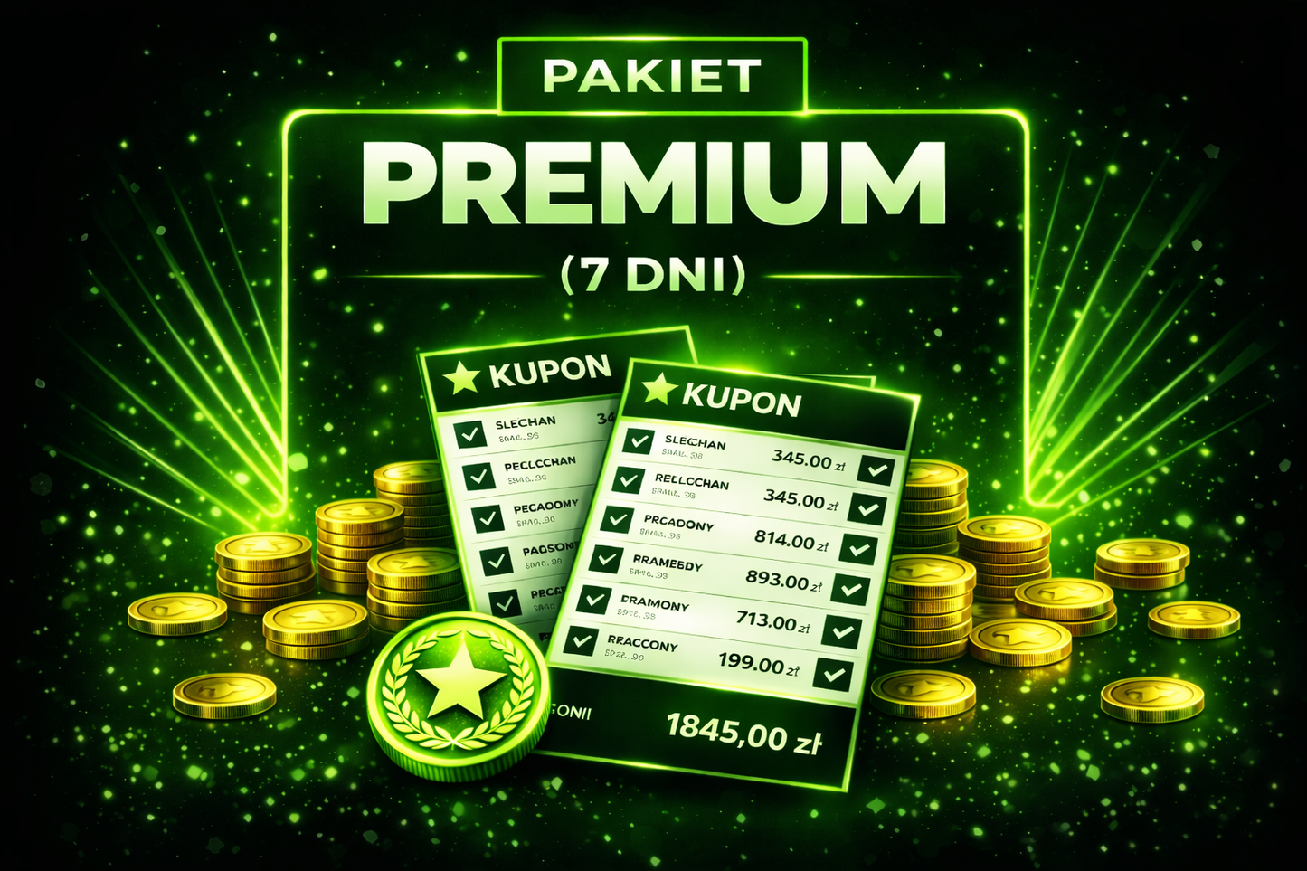 Pakiet Kuponów Premium (7dni)
