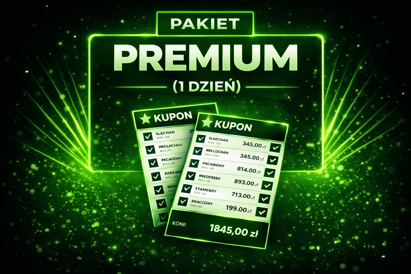 Pakiet Kuponów Premium (1 Dzień)